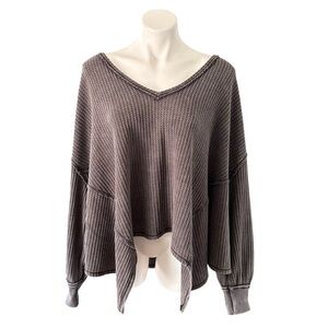 We The Free Coraline Thermal Long Sleeve Top Gray Size S
